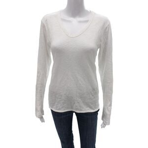 Wilt Womens Basic V Neck Long Sleeve T Shirt White Size XS